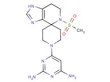 6-[5-(methylsulfonyl)-1,5,6,7-tetrahydro-1'H-spiro[imidazo[4,5-c]pyridine-4,4'-piperidin]-1'-yl]pyrimidine-2,4-diamine