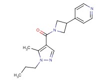 4-{1-[(5-methyl-1-propyl-1H-pyrazol-4-yl)carbonyl]-3-azetidinyl}pyridine