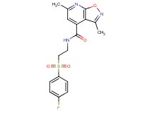 N-{2-[(4-fluorophenyl)sulfonyl]ethyl}-3,6-dimethylisoxazolo[5,4-b]pyridine-4-carboxamide
