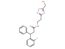 3-(2-fluorophenyl)-N-{2-[5-(hydroxymethyl)-1,2,4-oxadiazol-3-yl]ethyl}-3-phenylpropanamide