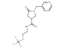 5-oxo-1-(3-pyridinylmethyl)-N-{2-[(trifluoromethyl)thio]ethyl}-3-pyrrolidinecarboxamide