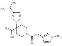 4-(3-isopropyl-1H-pyrazol-1-yl)-1-[(1-methyl-1H-pyrrol-3-yl)acetyl]piperidine-4-carboxylic acid