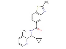 N-[cyclopropyl(3-methylpyridin-2-yl)methyl]-2-methyl-1,3-benzothiazole-5-carboxamide