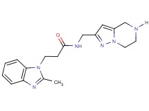 3-(2-methyl-1H-benzimidazol-1-yl)-N-(4,5,6,7-tetrahydropyrazolo[1,5-a]pyrazin-2-ylmethyl)propanamide