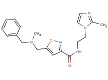 5-{[benzyl(methyl)amino]methyl}-N-[2-(2-methyl-1H-imidazol-1-yl)ethyl]isoxazole-3-carboxamide