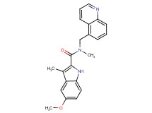5-methoxy-N,3-dimethyl-N-(5-quinolinylmethyl)-1H-indole-2-carboxamide
