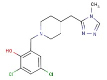 2,4-dichloro-6-({4-[(4-methyl-4H-1,2,4-triazol-3-yl)methyl]piperidin-1-yl}methyl)phenol
