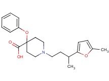 1-[3-(5-methyl-2-furyl)butyl]-4-phenoxypiperidine-4-carboxylic acid