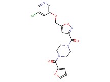 1-[(5-{[(5-chloro-3-pyridinyl)oxy]methyl}-3-isoxazolyl)carbonyl]-4-(2-furoyl)piperazine