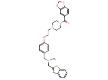 (4-{2-[4-(1,3-benzodioxol-5-ylcarbonyl)-1-piperazinyl]ethoxy}benzyl)(1-benzothien-2-ylmethyl)methylamine