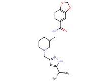 N-({1-[(5-isopropyl-1H-pyrazol-3-yl)methyl]-3-piperidinyl}methyl)-1,3-benzodioxole-5-carboxamide