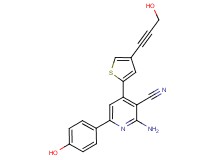 2-amino-6-(4-hydroxyphenyl)-4-[4-(3-hydroxyprop-1-yn-1-yl)-2-thienyl]nicotinonitrile