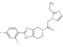2-(2,4-difluorophenyl)-5-[(2-ethyl-1H-imidazol-1-yl)acetyl]-4,5,6,7-tetrahydro-1H-imidazo[4,5-c]pyridine