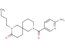 8-[(6-amino-3-pyridinyl)carbonyl]-2-butyl-2,8-diazaspiro[5.5]undecan-3-one