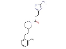 3-(3-{3-[2-(2-methylphenyl)ethyl]-1-piperidinyl}-3-oxopropyl)-1H-1,2,4-triazol-5-amine