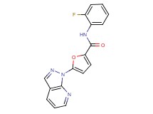 N-(2-fluorophenyl)-5-(1H-pyrazolo[3,4-b]pyridin-1-yl)-2-furamide