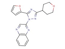 2-[5-(2-furyl)-3-(tetrahydro-2H-pyran-4-yl)-1H-1,2,4-triazol-1-yl]quinoxaline