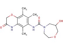 6-hydroxy-N-(5,7,8-trimethyl-3-oxo-3,4-dihydro-2H-1,4-benzoxazin-6-yl)-1,4-oxazepane-4-carboxamide