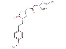 N-{1-[2-(4-methoxyphenyl)ethyl]-5-oxo-3-pyrrolidinyl}-2-(3-methyl-1H-pyrazol-1-yl)acetamide