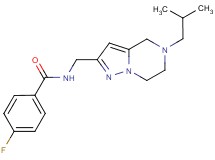 4-fluoro-N-[(5-isobutyl-4,5,6,7-tetrahydropyrazolo[1,5-a]pyrazin-2-yl)methyl]benzamide