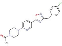 1-acetyl-4-{5-[3-(4-chlorobenzyl)-1,2,4-oxadiazol-5-yl]-2-pyridinyl}piperazine
