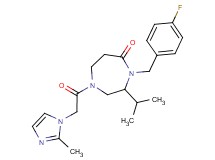 4-(4-fluorobenzyl)-3-isopropyl-1-[(2-methyl-1H-imidazol-1-yl)acetyl]-1,4-diazepan-5-one