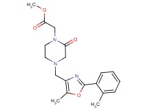 methyl (4-{[5-methyl-2-(2-methylphenyl)-1,3-oxazol-4-yl]methyl}-2-oxopiperazin-1-yl)acetate