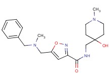 5-{[benzyl(methyl)amino]methyl}-N-[(4-hydroxy-1-methylpiperidin-4-yl)methyl]isoxazole-3-carboxamide