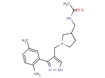 N-[(1-{[3-(2,5-dimethylphenyl)-1H-pyrazol-4-yl]methyl}pyrrolidin-3-yl)methyl]acetamide