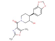 (3S*,4S*)-4-(1,3-benzodioxol-5-yl)-1-[(2,5-dimethyl-1,3-oxazol-4-yl)carbonyl]piperidin-3-ol