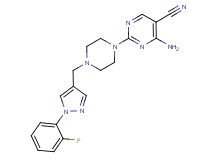 4-amino-2-(4-{[1-(2-fluorophenyl)-1H-pyrazol-4-yl]methyl}piperazin-1-yl)pyrimidine-5-carbonitrile
