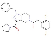 1-benzyl-5-[(2,5-difluorophenyl)acetyl]-3-(1-pyrrolidinylcarbonyl)-4,5,6,7-tetrahydro-1H-pyrazolo[4,3-c]pyridine