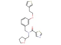 N-(tetrahydro-2-furanylmethyl)-N-{3-[2-(3-thienyl)ethoxy]benzyl}-1,3-thiazole-5-carboxamide