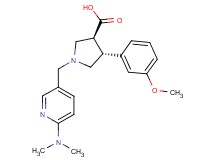 (3S*,4R*)-1-{[6-(dimethylamino)pyridin-3-yl]methyl}-4-(3-methoxyphenyl)pyrrolidine-3-carboxylic acid