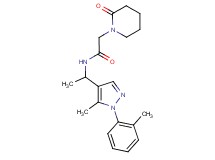 N-{1-[5-methyl-1-(2-methylphenyl)-1H-pyrazol-4-yl]ethyl}-2-(2-oxo-1-piperidinyl)acetamide