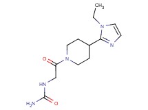 N-{2-[4-(1-ethyl-1H-imidazol-2-yl)-1-piperidinyl]-2-oxoethyl}urea