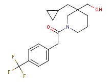 (3-(cyclopropylmethyl)-1-{[4-(trifluoromethyl)phenyl]acetyl}piperidin-3-yl)methanol