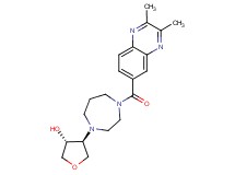 (3R*,4S*)-4-{4-[(2,3-dimethyl-6-quinoxalinyl)carbonyl]-1,4-diazepan-1-yl}tetrahydro-3-furanol