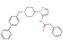 N-{1-[1-(4-biphenylylmethyl)-4-piperidinyl]-1H-pyrazol-5-yl}-2-phenylacetamide