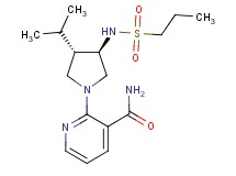 2-{rel-(3S,4R)-3-isopropyl-4-[(propylsulfonyl)amino]-1-pyrrolidinyl}nicotinamide hydrochloride