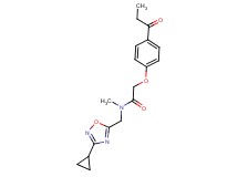 N-[(3-cyclopropyl-1,2,4-oxadiazol-5-yl)methyl]-N-methyl-2-(4-propionylphenoxy)acetamide