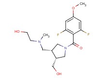 2-[{[(3R*,4R*)-1-(2,6-difluoro-4-methoxybenzoyl)-4-(hydroxymethyl)pyrrolidin-3-yl]methyl}(methyl)amino]ethanol