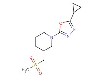 1-(5-cyclopropyl-1,3,4-oxadiazol-2-yl)-3-[(methylsulfonyl)methyl]piperidine