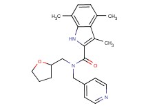3,4,7-trimethyl-N-(4-pyridinylmethyl)-N-(tetrahydro-2-furanylmethyl)-1H-indole-2-carboxamide