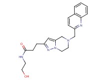 N-(2-hydroxyethyl)-3-[5-(2-quinolinylmethyl)-4,5,6,7-tetrahydropyrazolo[1,5-a]pyrazin-2-yl]propanamide