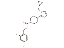 4-[1-(cyclopropylmethyl)-1H-imidazol-2-yl]-1-[3-(2,4-difluorophenyl)propanoyl]piperidine