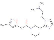 N,N-dimethyl-2-(2-{1-[(3-methylisoxazol-5-yl)acetyl]piperidin-3-yl}-1H-imidazol-1-yl)ethanamine