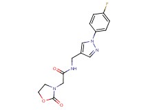 N-{[1-(4-fluorophenyl)-1H-pyrazol-4-yl]methyl}-2-(2-oxo-1,3-oxazolidin-3-yl)acetamide