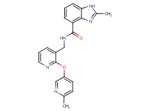 2-methyl-N-({2-[(6-methylpyridin-3-yl)oxy]pyridin-3-yl}methyl)-1H-benzimidazole-4-carboxamide