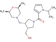 {(3R*,4R*)-4-{[(2R*,6S*)-2,6-dimethylmorpholin-4-yl]methyl}-1-[(1-isopropyl-1H-pyrrol-2-yl)carbonyl]pyrrolidin-3-yl}methanol